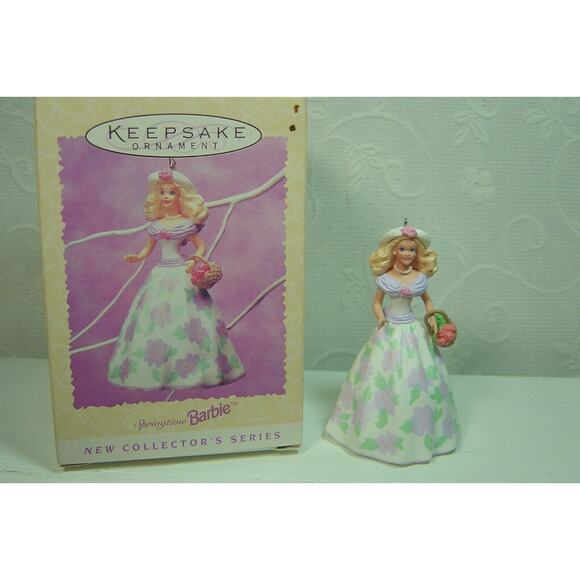 HALLMARK SPRINGTIME BARBIE ORNAMENT #1 IN SERIES--1995 - Picture 1 of 5